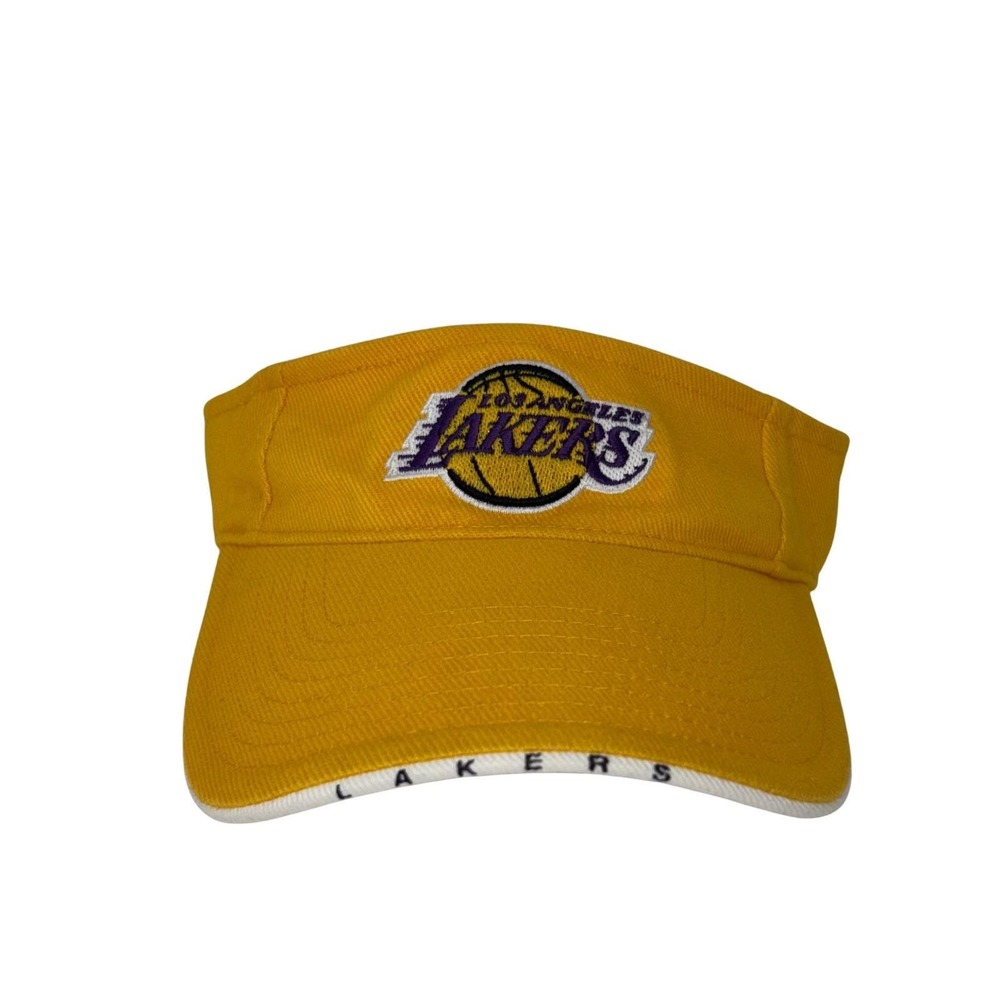 Vintage LA Lakers Visor Twins Enterprise NBA 90s Yellow Purple‎ Cotton Hat